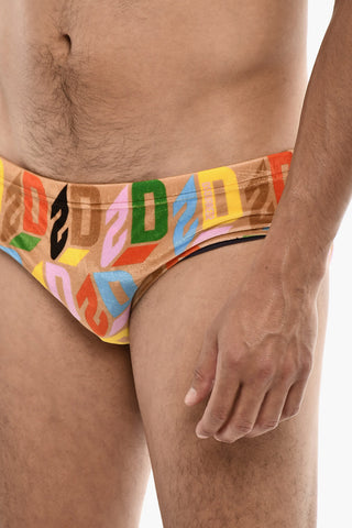 Slip Velour Swimsuit Allover Logo