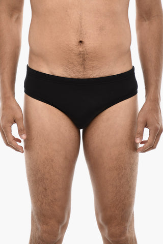 Costume Da Bagno Slip Con Stampa Logo