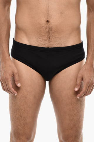 Costume da Bagno Boxer con Logo a Contrasto