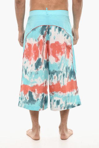 Maxi Swim Briefs With Tie-Dye Print
