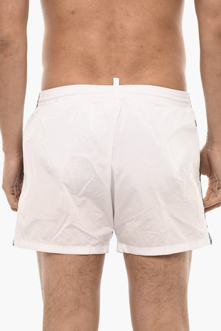 Costume da Bagno Boxer con Logo in Rilievo