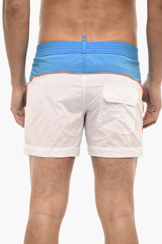 Two Tone Swim Shorts with Frontal Logo
