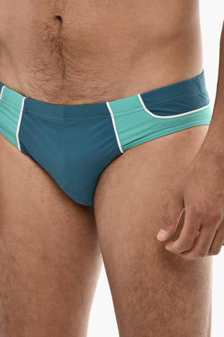 Costume Da Bagno Slip Doppio Tono