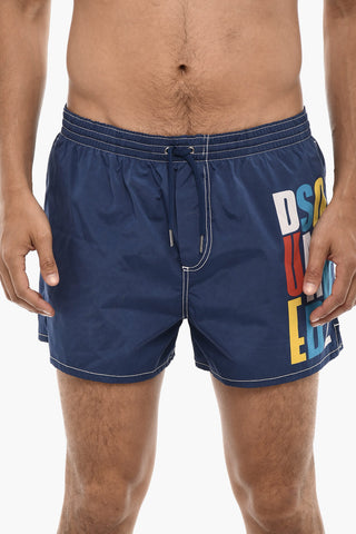 Nylon Swim Shorts with Side Logo