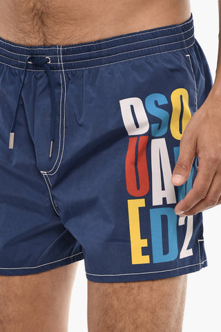 Nylon Swim Shorts with Side Logo