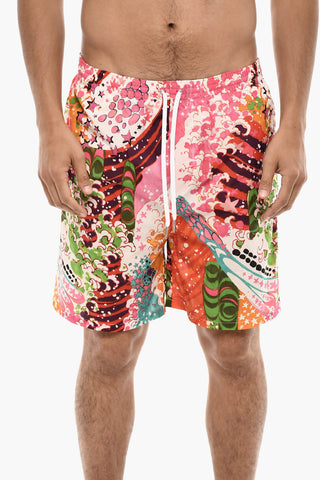 Costume Da Bagno Boxer Con Stampa Allover
