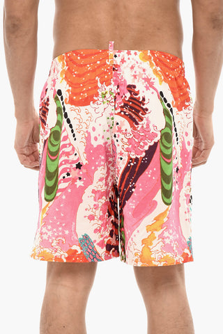 Costume Da Bagno Boxer Con Stampa Allover