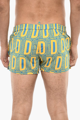 Costume da Bagno Boxer con Motivo Logato