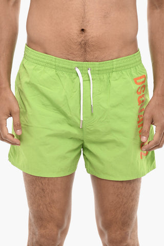 Costume Da Bagno Boxer Con Stampa Logo