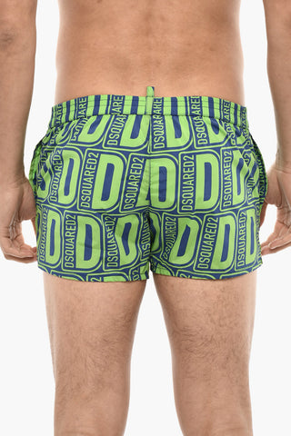 Allover Logo Print MIDI Swimshorts