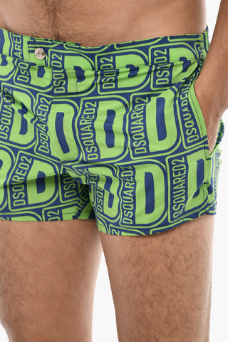 Allover Logo Print MIDI Swimshorts
