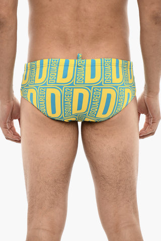 Costume da Bagno Slip con Motivo Logato
