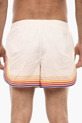 Costume Da Bagno Boxer MIDI Con Stampa A Righe