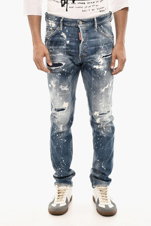 Regular-Fit Jeans with Splatter Effect 17 cm
