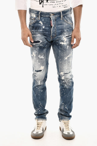 Regular-Fit-Jeans mit Splatter-Effekt 17 cm