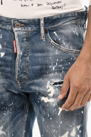 Regular-Fit Jeans with Splatter Effect 17 cm