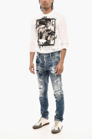 Regular-Fit-Jeans mit Splatter-Effekt 17 cm