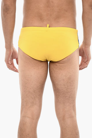 Swim Briefs with Contrasting Branded Bands