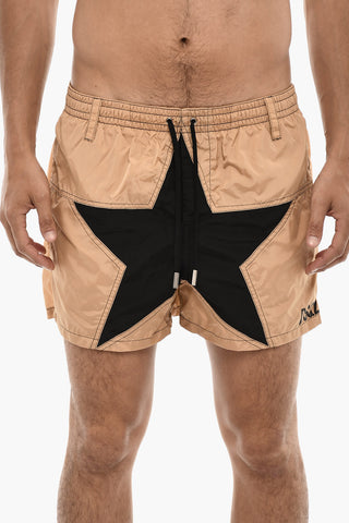 Nylon Swim Shorts with Maxi Frontal Star