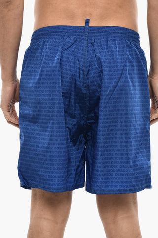 Tone On Tone Motif Swim Shorts