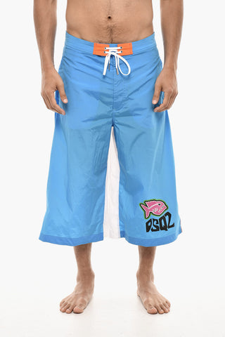 Double Tone Maxi Swim Shorts