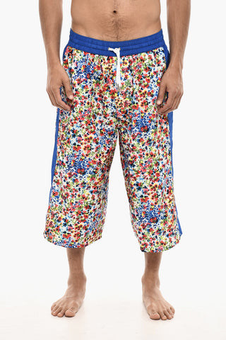 Maxi Swim Shorts With Floral Print