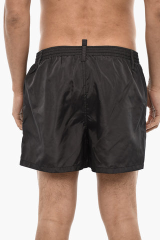 Allover Logo Print MIDI Swimshorts