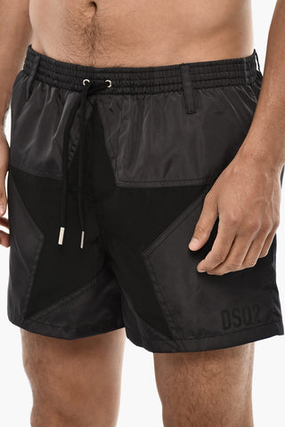 Allover Logo Print MIDI Swimshorts