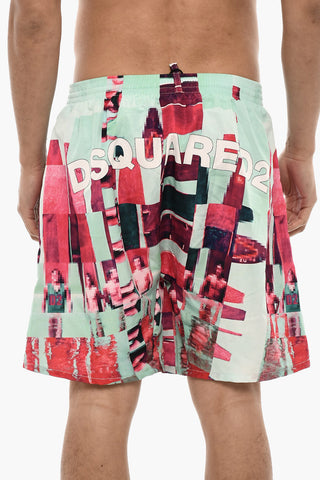 Pixel Geometric Motif Swim Motif