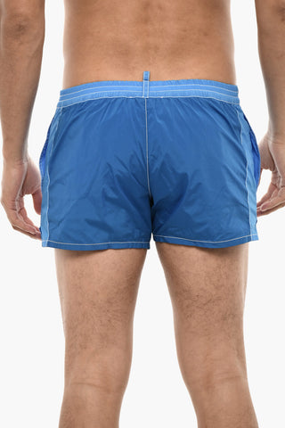 Two-Tone Swim Shorts with Side Logo