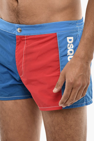 Two-Tone Swim Shorts with Side Logo