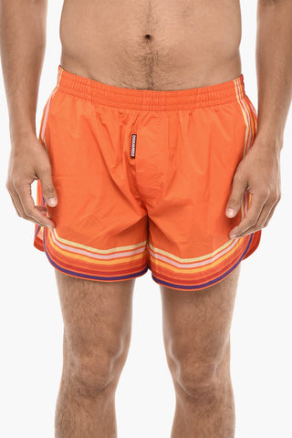 Striped Print Swim Shorts