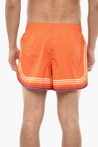 Striped Print Swim Shorts