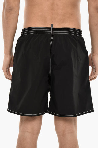 Swim Short with  Multicolor Printed Logo