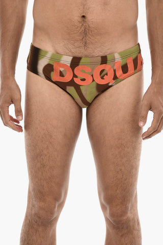 Camo Motif Swimsuit Slip