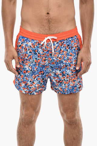 Costume Da Bagno Boxer Con Stampa Floreale