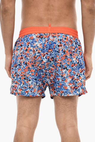 Costume Da Bagno Boxer Con Stampa Floreale