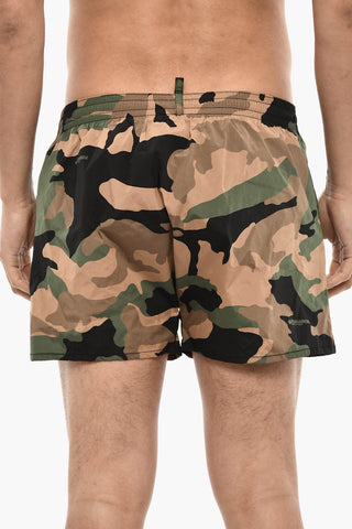 Camo Motif Swim Shorts