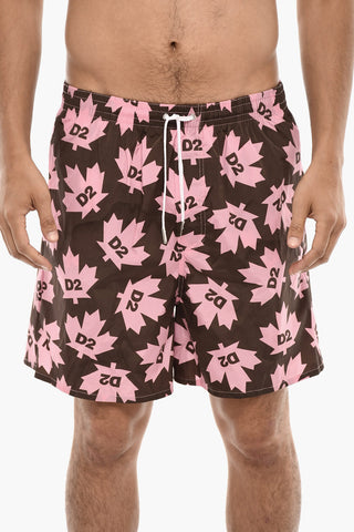 Allover Logo Printed Swim Shorts