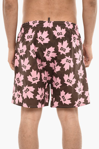 Allover Logo Printed Swim Shorts