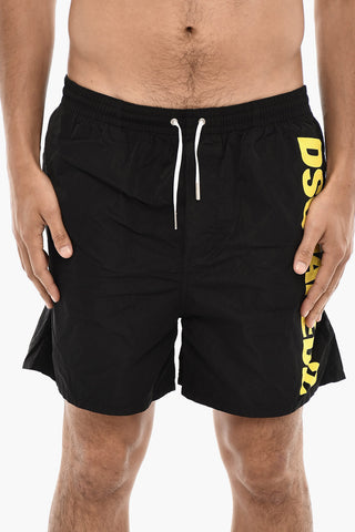 Costume Da Bagno Boxer Con Stampa Logo