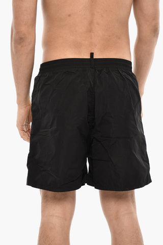 Costume Da Bagno Boxer Con Stampa Logo