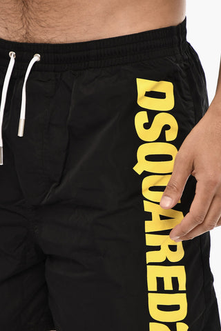 Costume Da Bagno Boxer Con Stampa Logo
