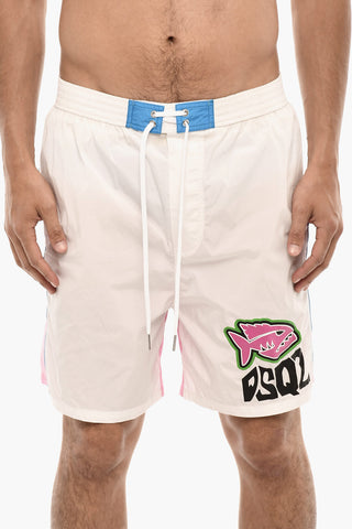Costume Da Bagno Boxer Con Stampa