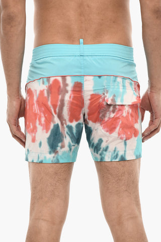 Costume Da Bagno Boxer MIDI Con Stampa Tie Dye