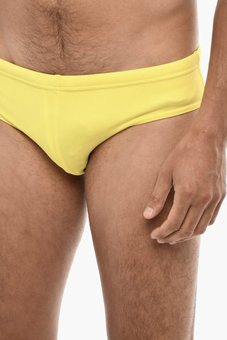 Costume Da Bagno Slip Con Stampa Logo