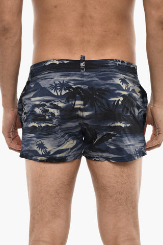 Costume Da Bagno Boxer Con Stampa Beach