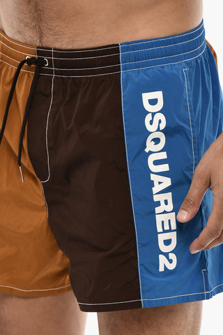Logoed Color Block Swim Shorts