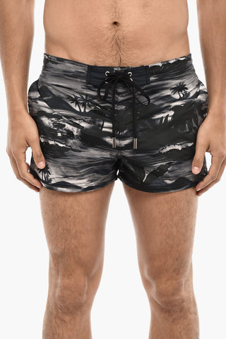 Beach Print Boxer Swim shorts