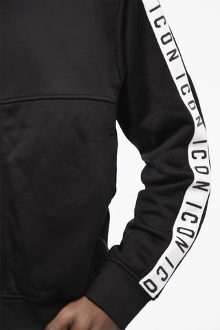 Mock-Neck Sweatshirt With Logo Bands